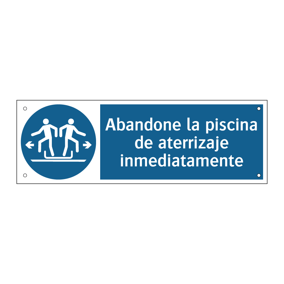 Abandone la piscina de aterrizaje inmediatamente