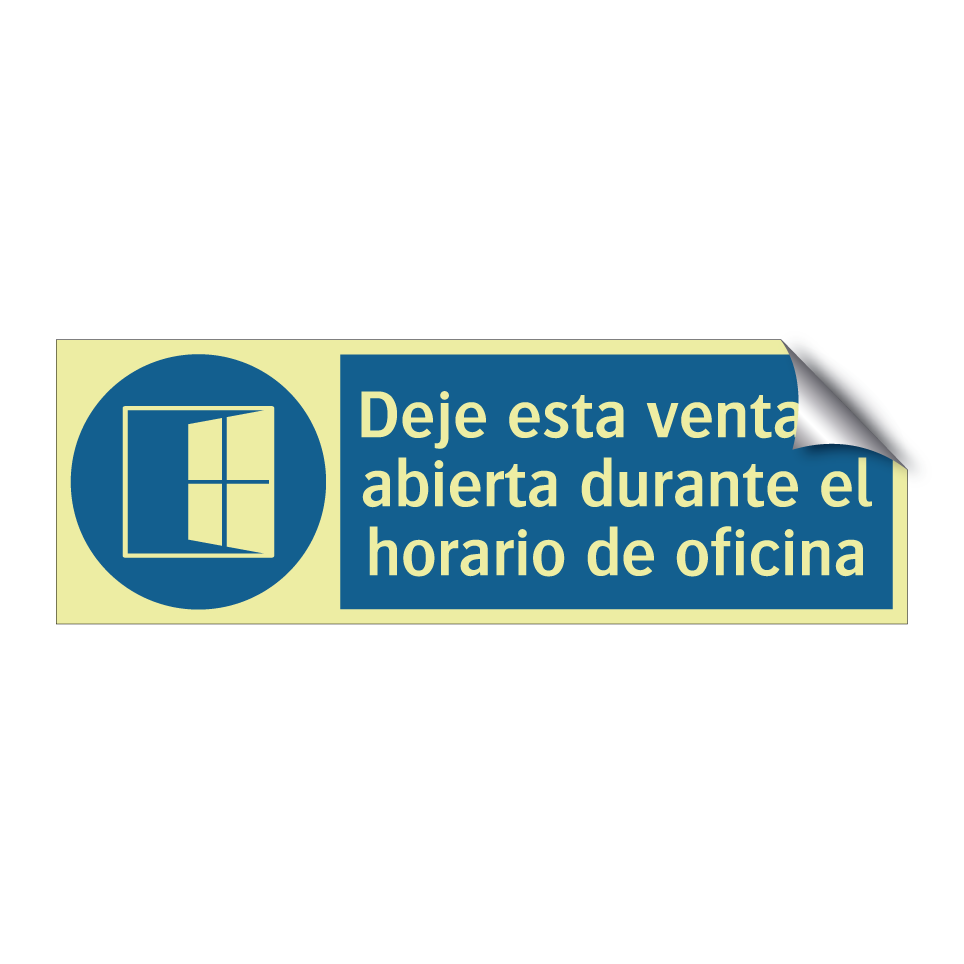 Deje esta ventana abierta durante el horario de oficina