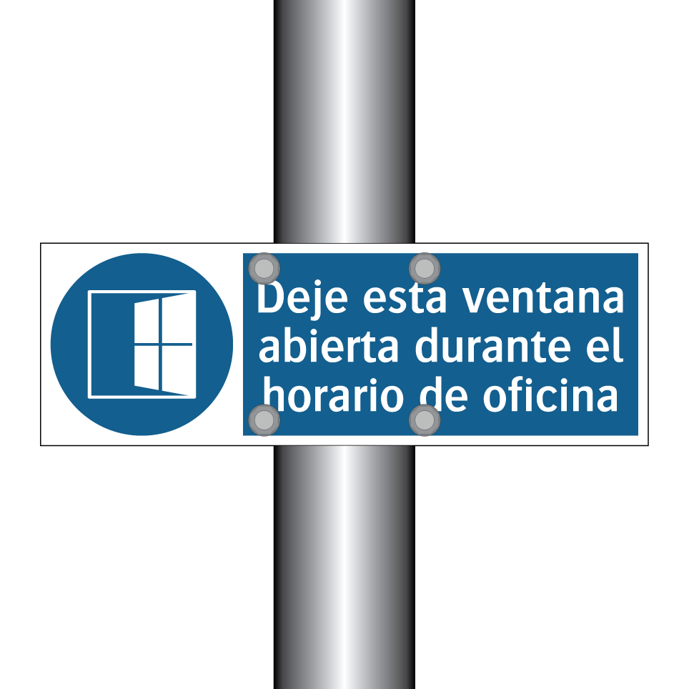Deje esta ventana abierta durante el horario de oficina