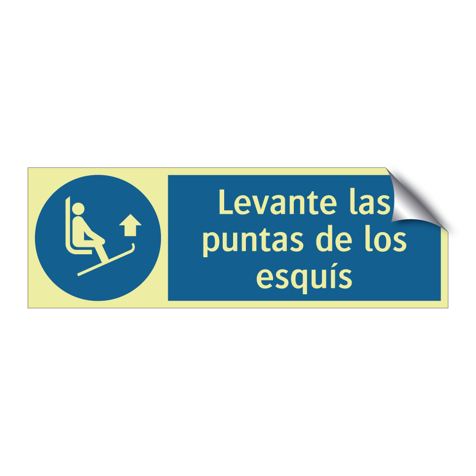 Levante las puntas de los esquís