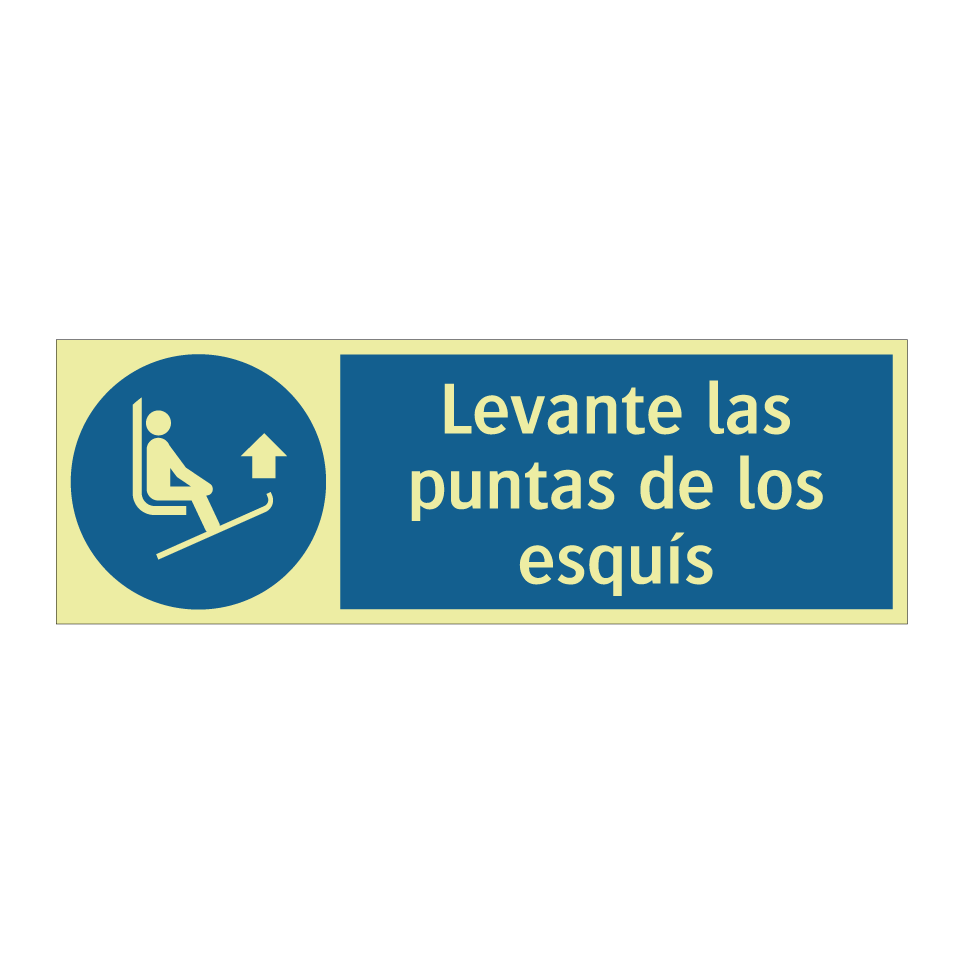 Levante las puntas de los esquís