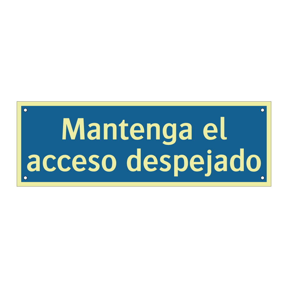 Mantenga el acceso despejado