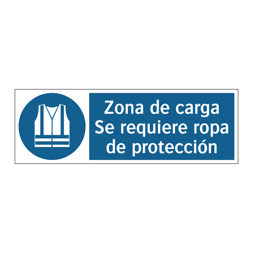 Zona de carga Se requiere ropa de protección