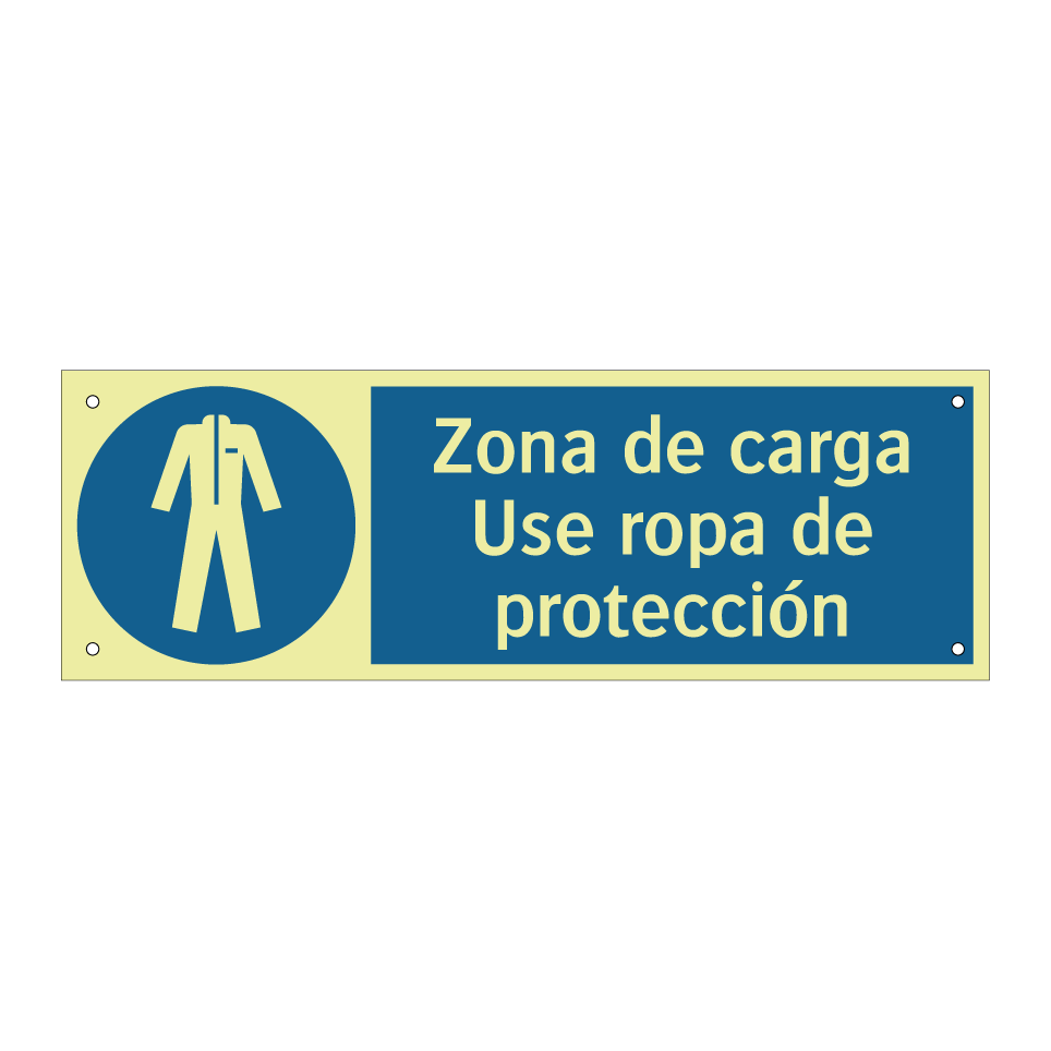 Zona de carga Use ropa de protección