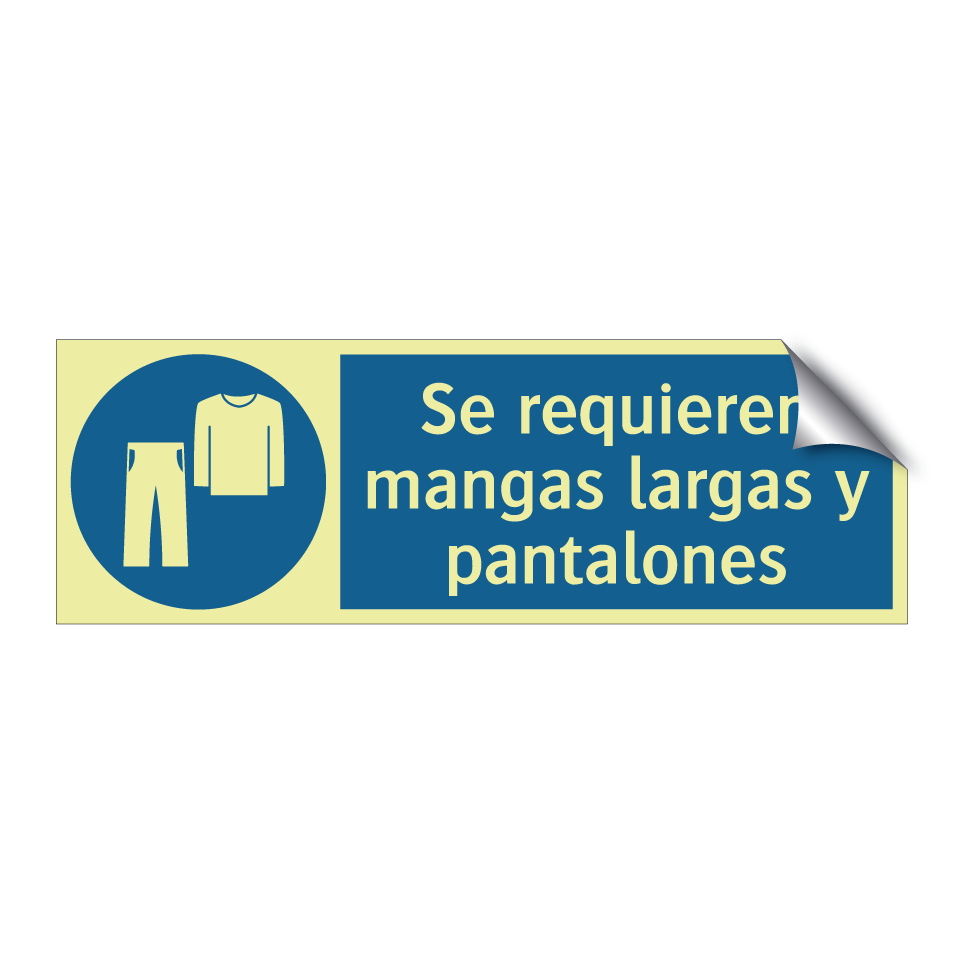 Se requieren mangas largas y pantalones