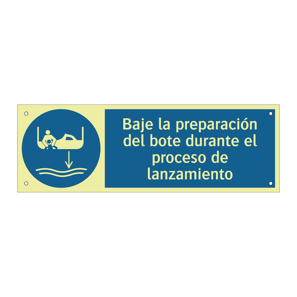 Baje la preparación del bote durante el proceso de lanzamiento