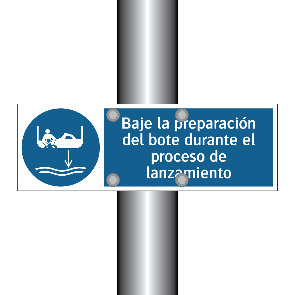 Baje la preparación del bote durante el proceso de lanzamiento
