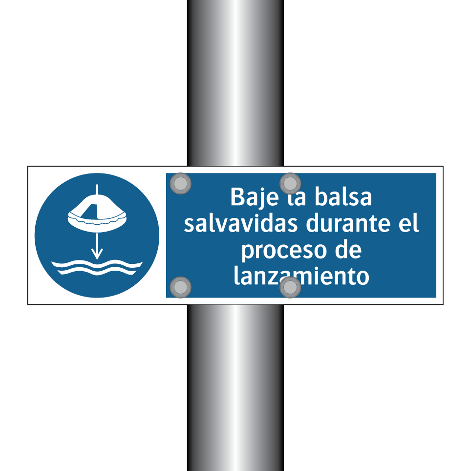 Baje la balsa salvavidas durante el proceso de lanzamiento