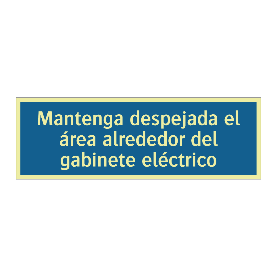 Mantenga despejada el área alrededor del gabinete eléctrico