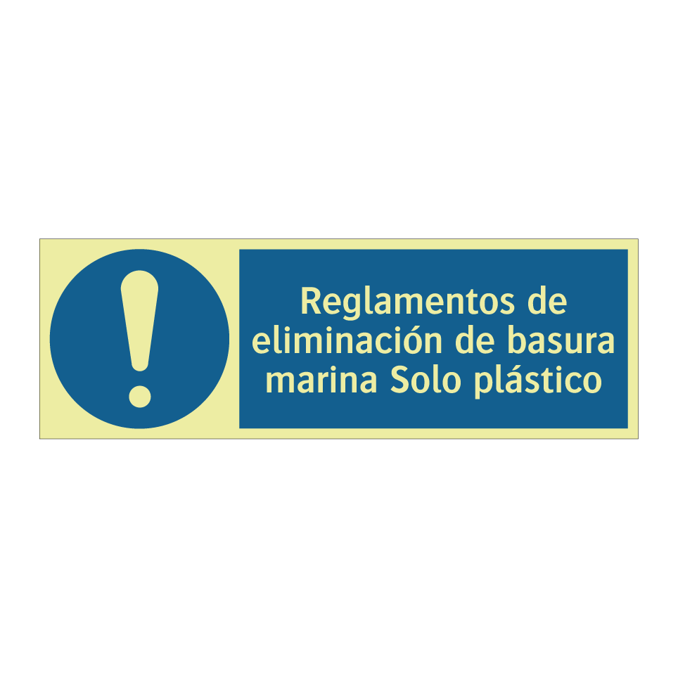 Reglamentos de eliminación de basura marina Solo plástico