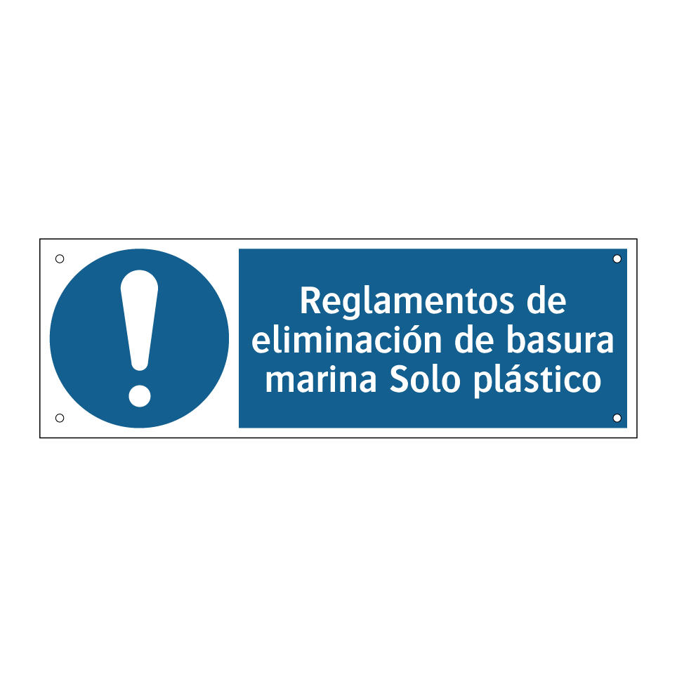 Reglamentos de eliminación de basura marina Solo plástico