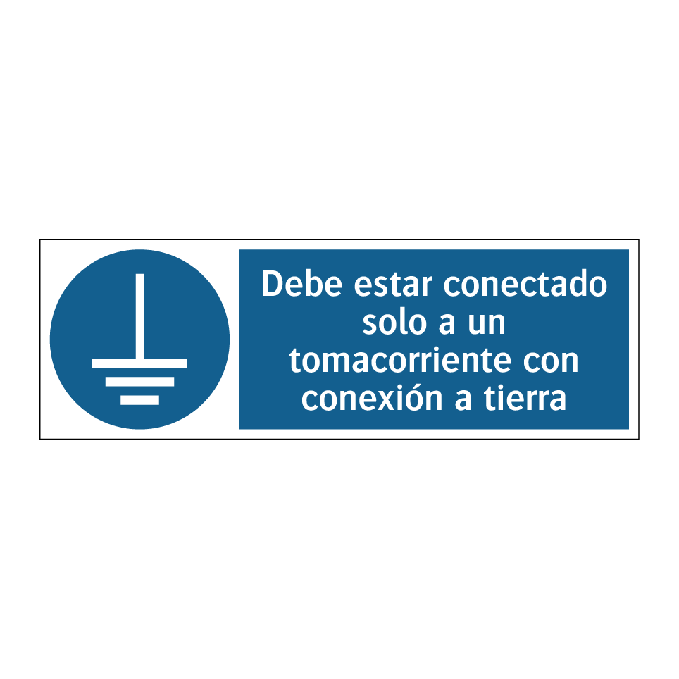 Debe estar conectado solo a un tomacorriente con conexión a tierra