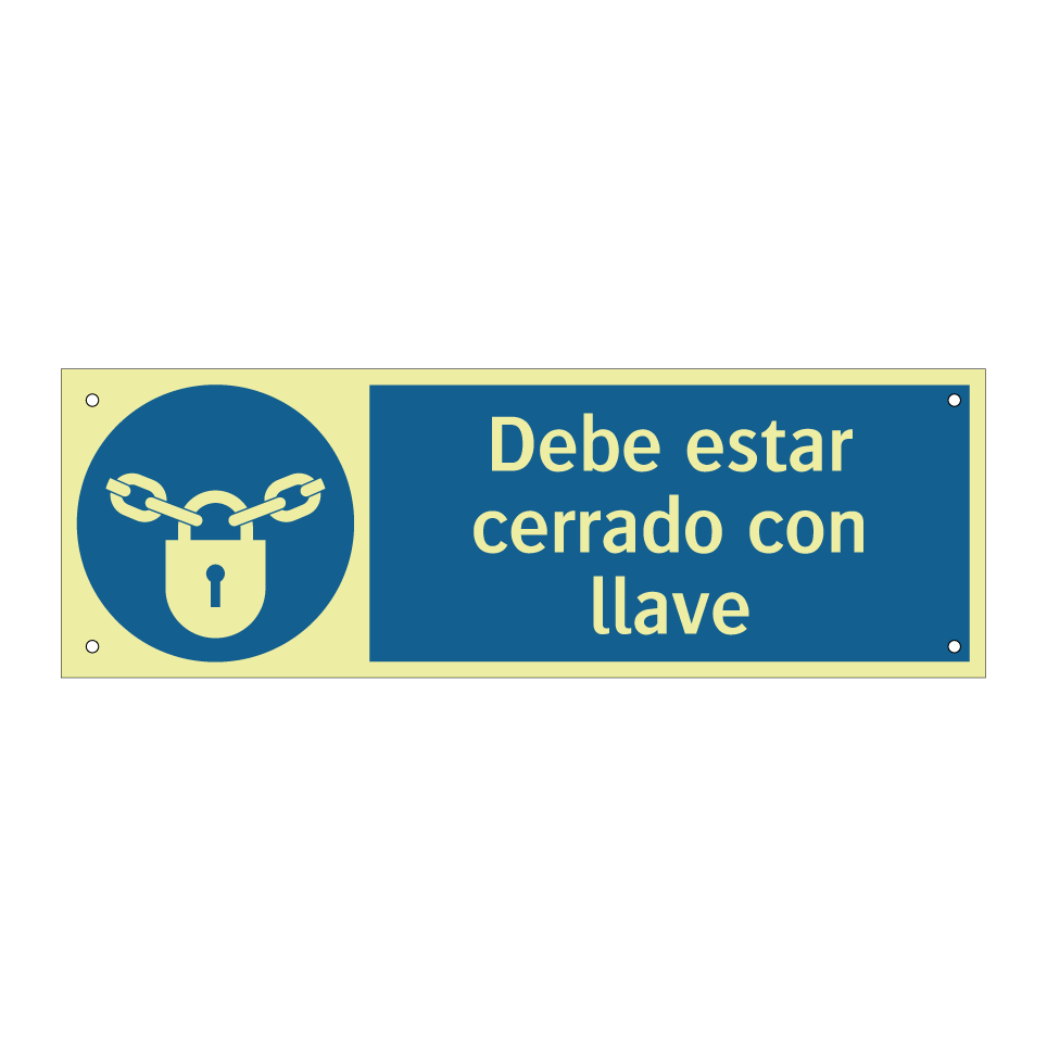 Debe estar cerrado con llave