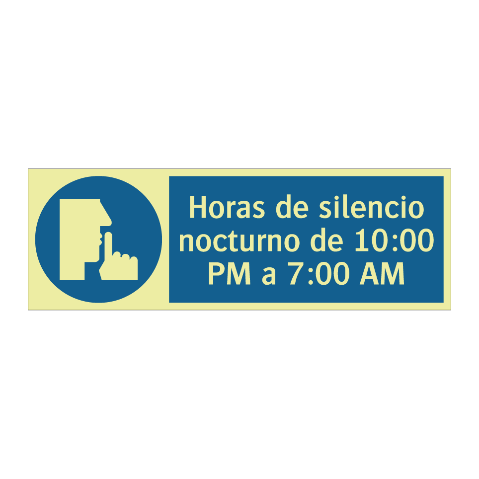 Horas de silencio nocturno de 10:00 PM a 7:00 AM
