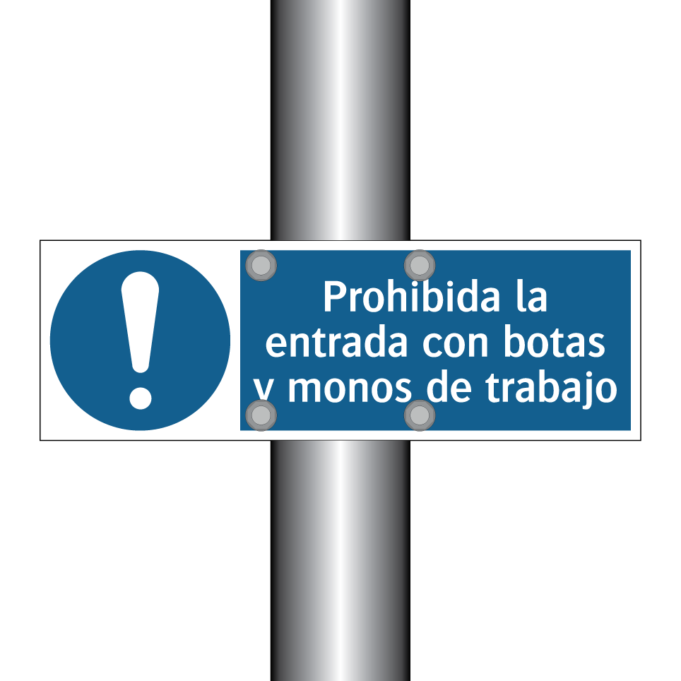 Prohibida la entrada con botas y monos de trabajo