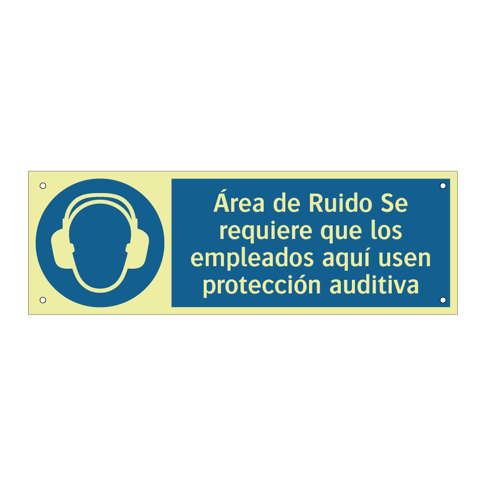Área de Ruido Se requiere que los empleados aquí usen protección auditiva