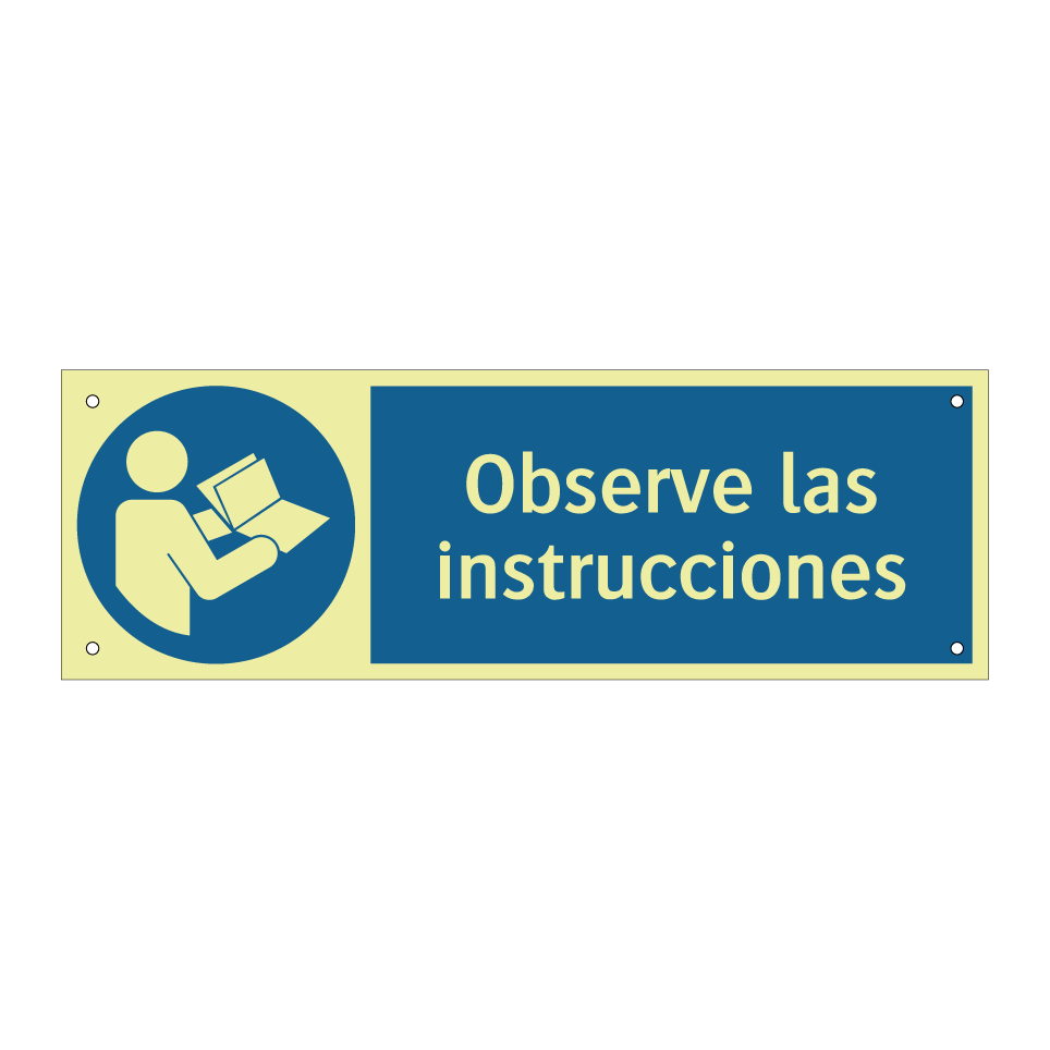 Observe las instrucciones
