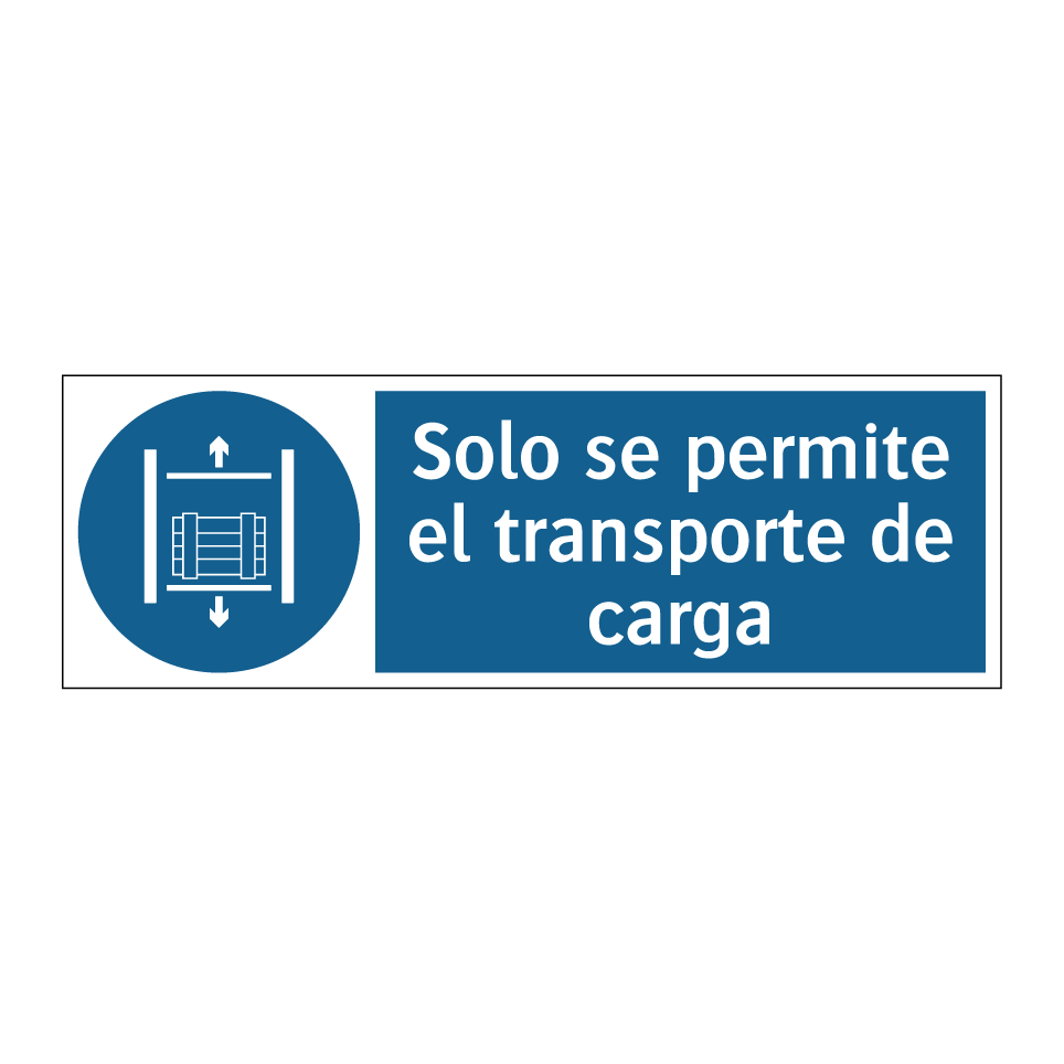 Solo se permite el transporte de carga