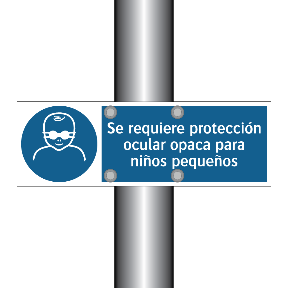 Se requiere protección ocular opaca para niños pequeños