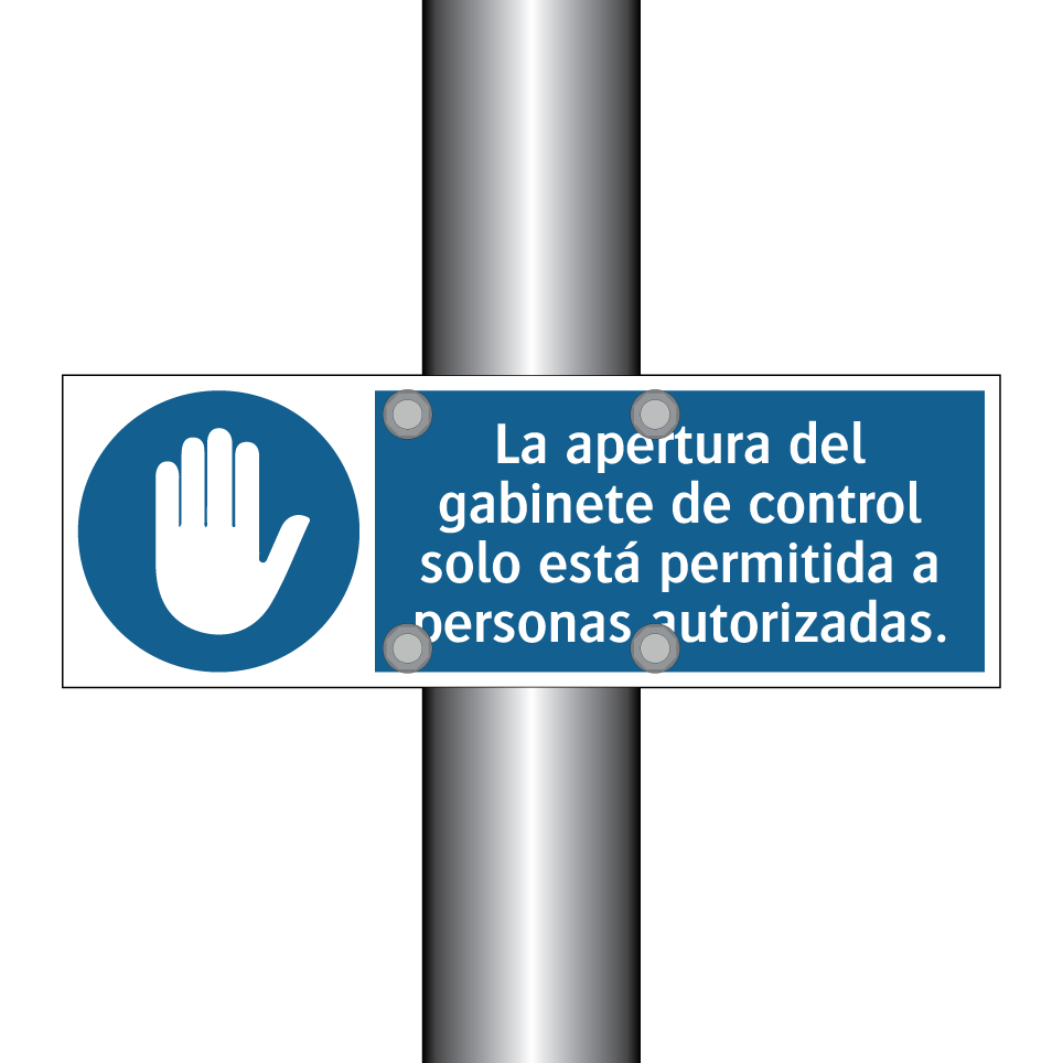 La apertura del gabinete de control solo está permitida a personas autorizadas.