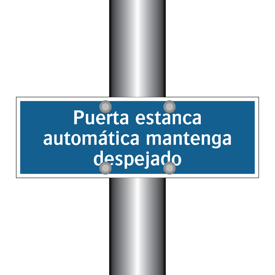 Puerta estanca automática mantenga despejado