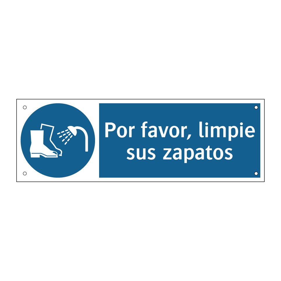 Por favor, limpie sus zapatos