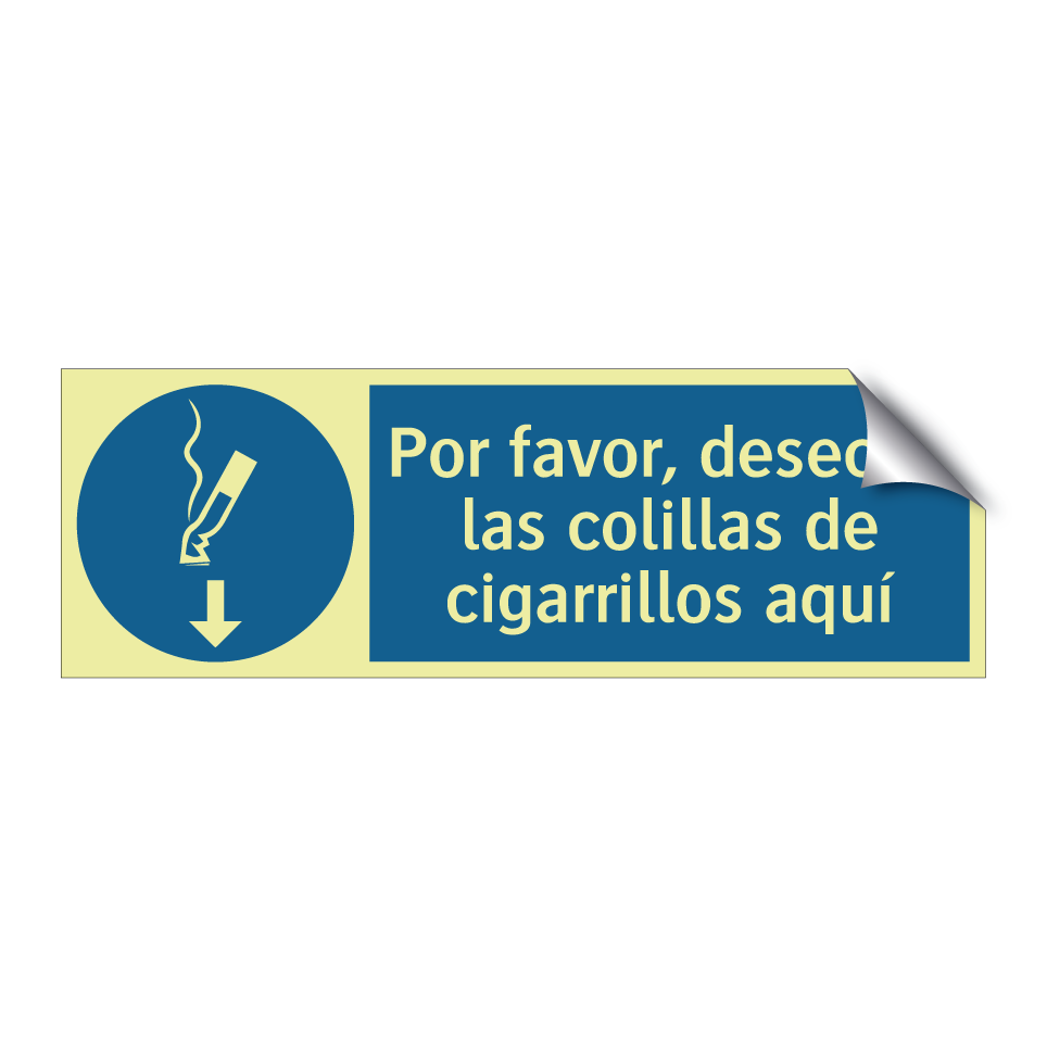 Por favor, deseche las colillas de cigarrillos aquí