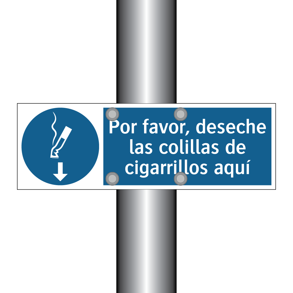 Por favor, deseche las colillas de cigarrillos aquí