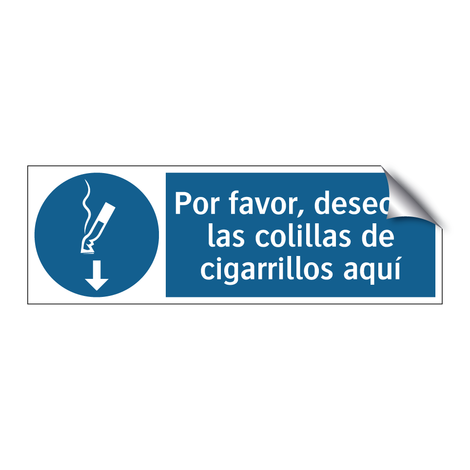 Por favor, deseche las colillas de cigarrillos aquí