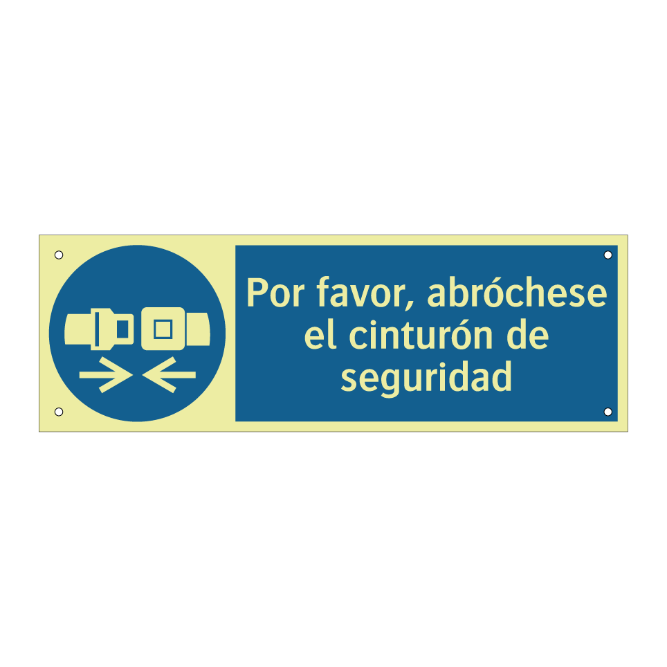 Por favor, abróchese el cinturón de seguridad