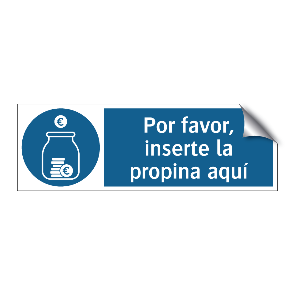 Por favor, inserte la propina aquí