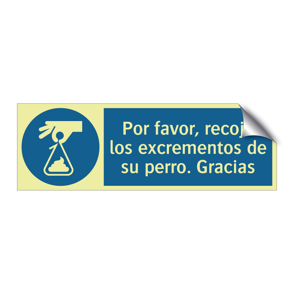 Por favor, recoja los excrementos de su perro. Gracias