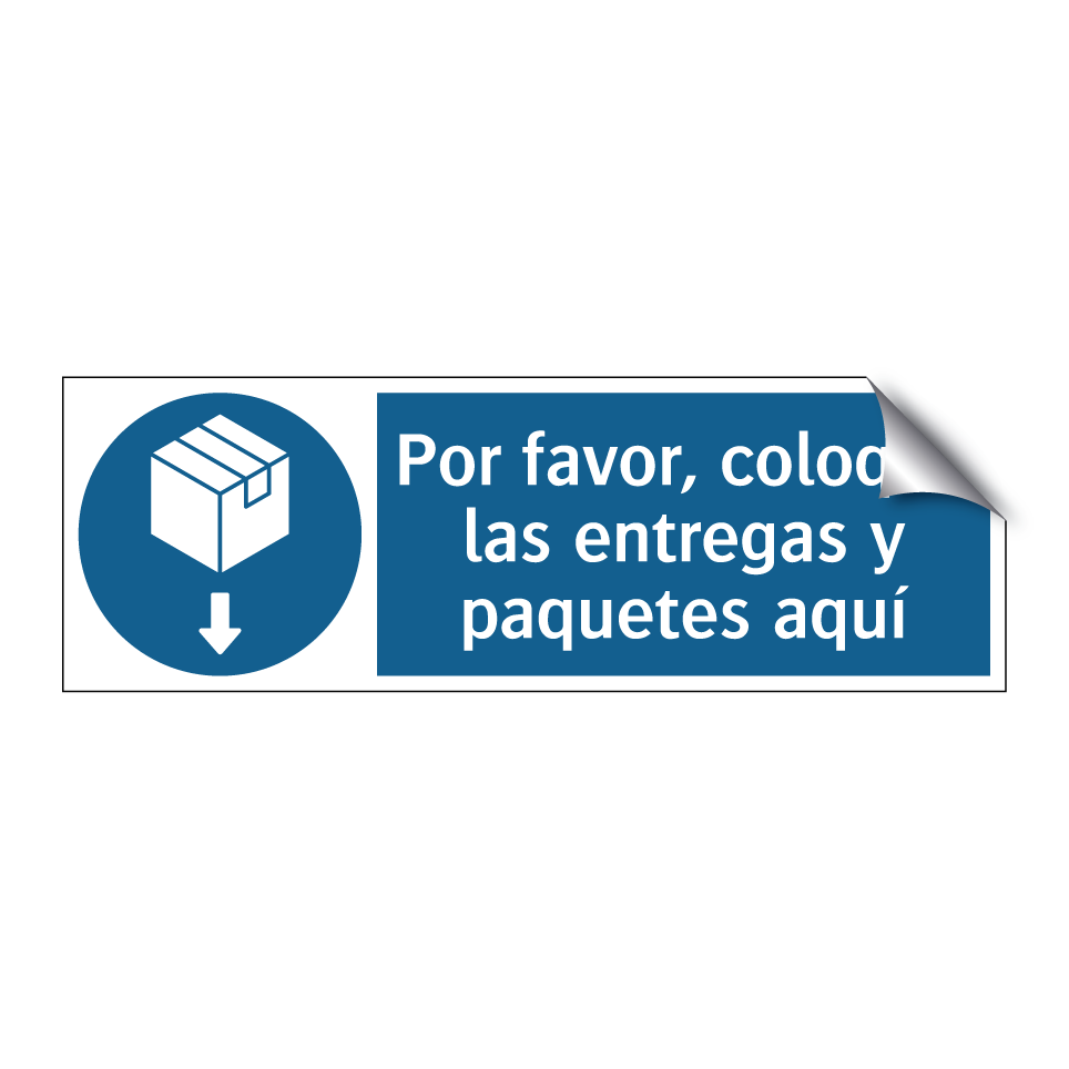 Por favor, coloque las entregas y paquetes aquí