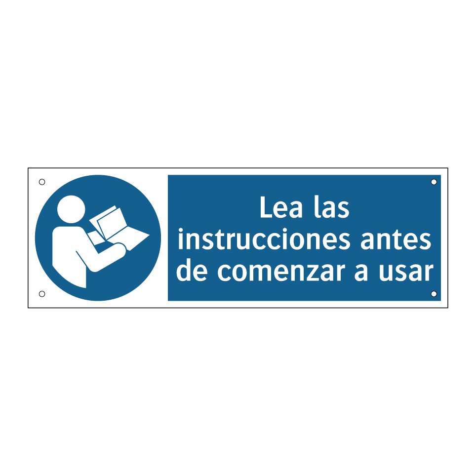 Lea las instrucciones antes de comenzar a usar