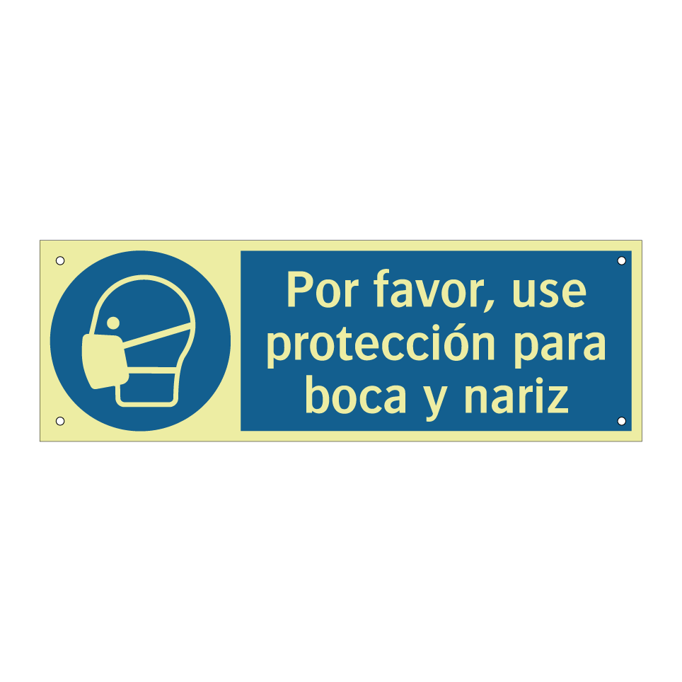Por favor, use protección para boca y nariz