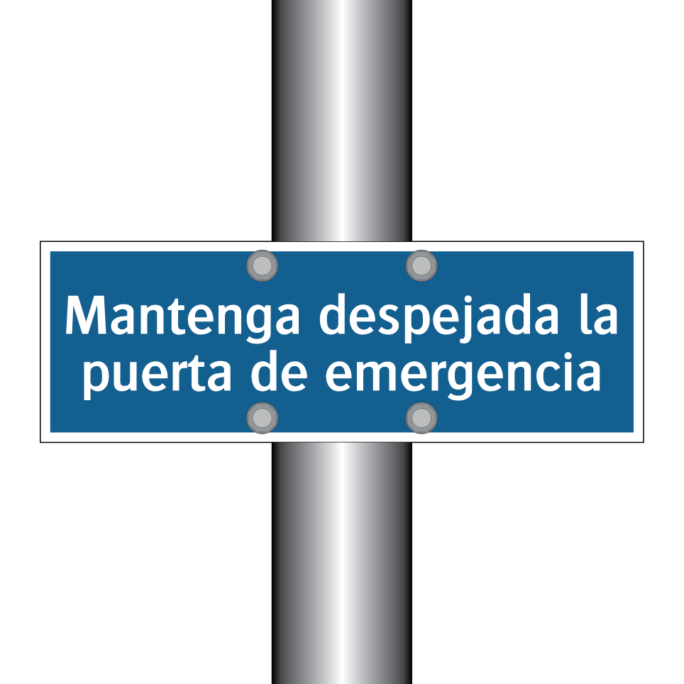 Mantenga despejada la puerta de emergencia