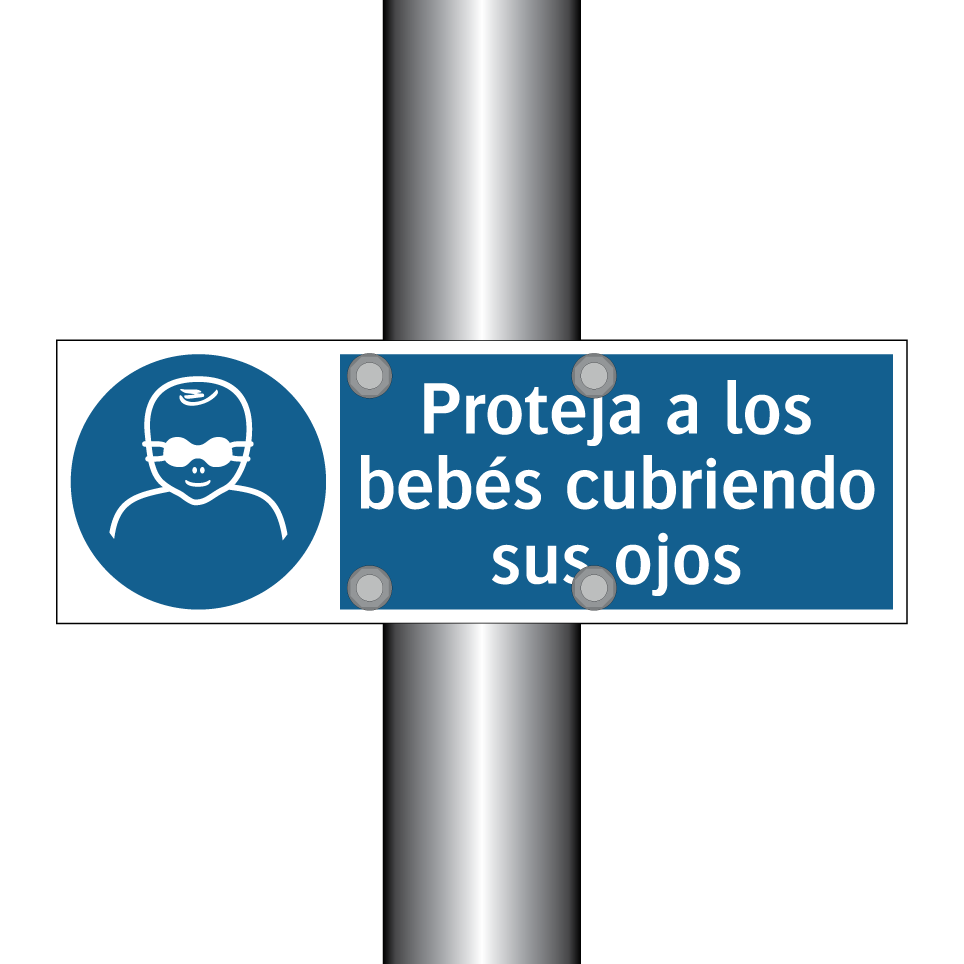 Proteja a los bebés cubriendo sus ojos