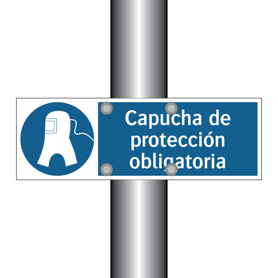 Capucha de protección obligatoria