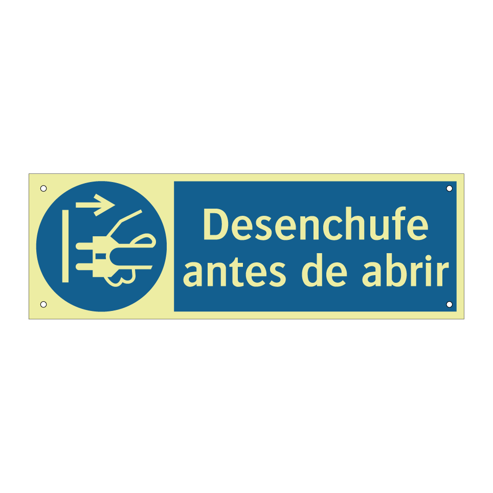 Desenchufe antes de abrir