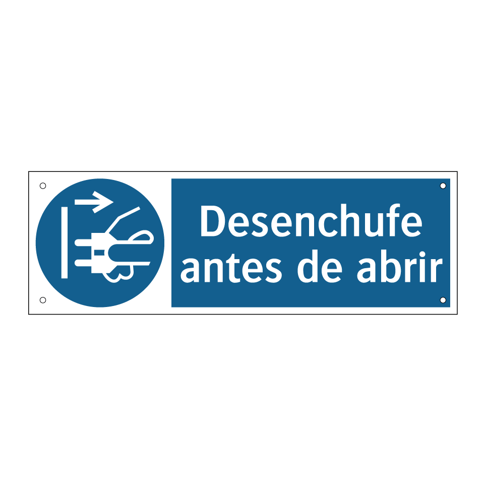 Desenchufe antes de abrir