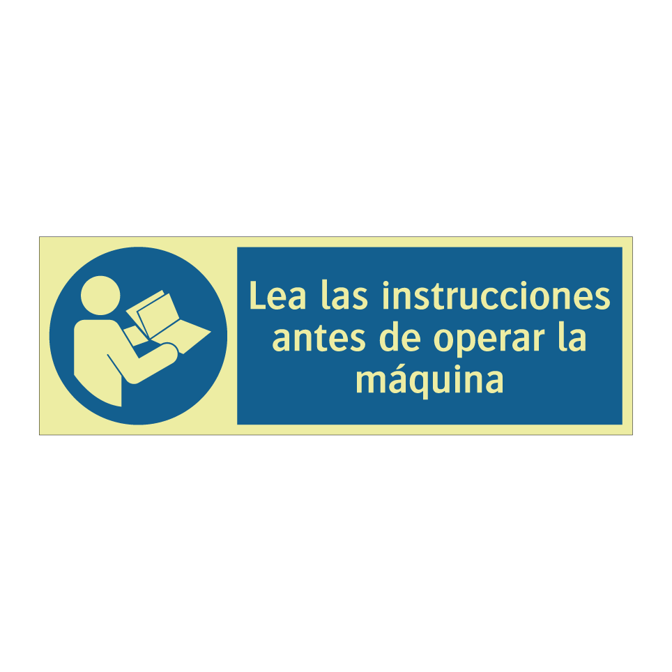 Lea las instrucciones antes de operar la máquina