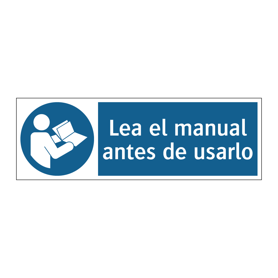 Lea el manual antes de usarlo