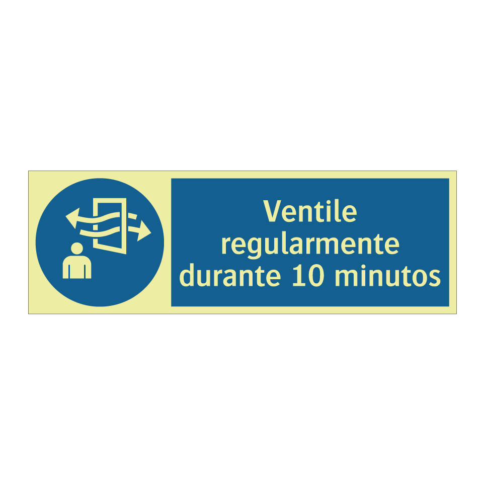 Ventile regularmente durante 10 minutos
