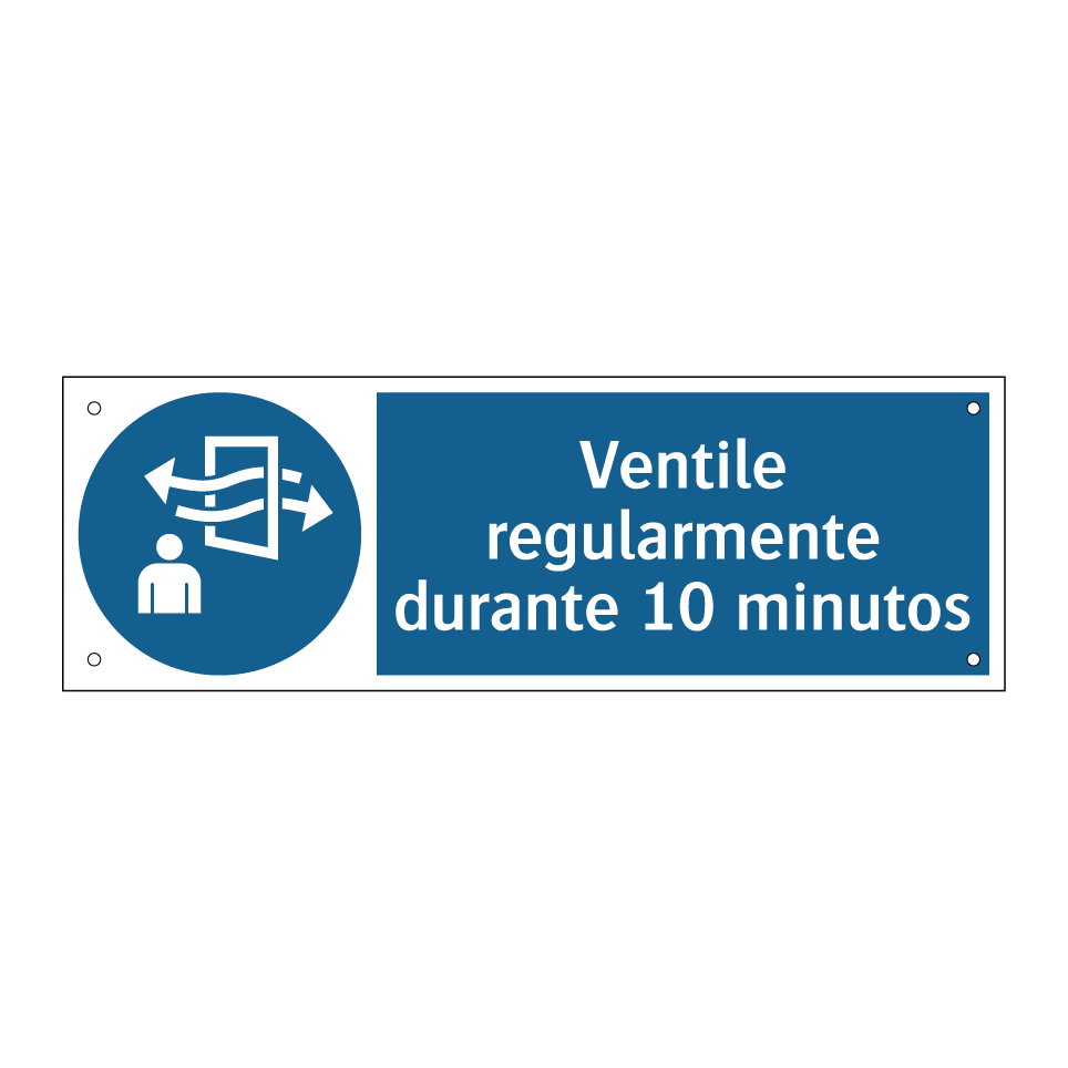 Ventile regularmente durante 10 minutos