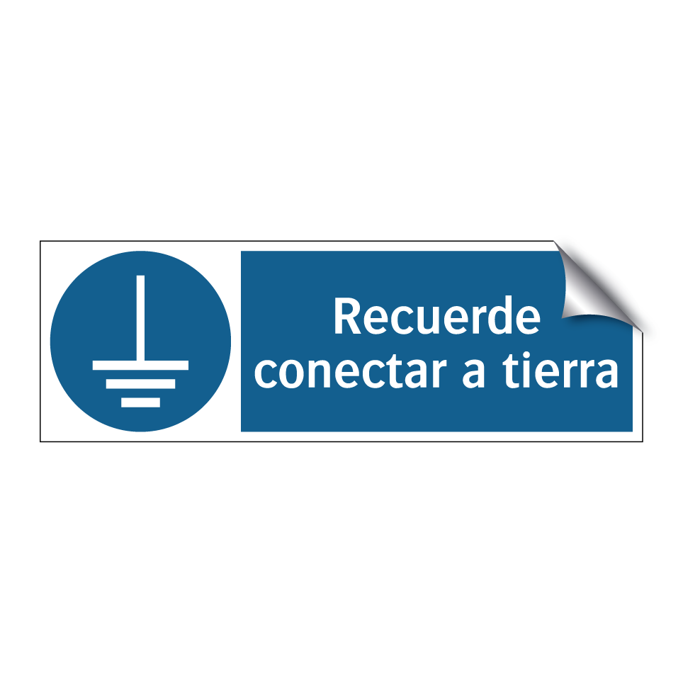 Recuerde conectar a tierra