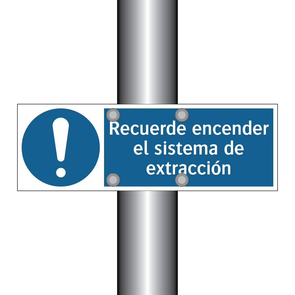 Recuerde encender el sistema de extracción