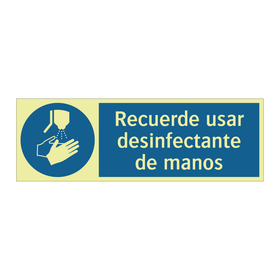 Recuerde usar desinfectante de manos