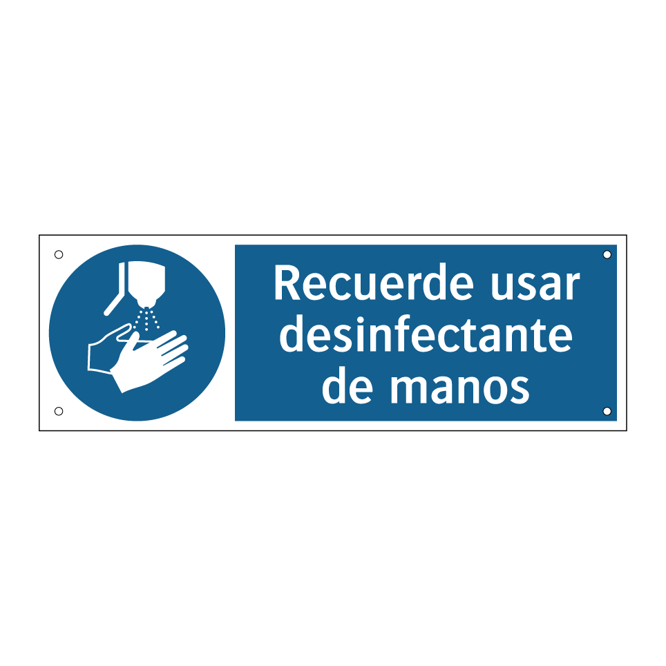 Recuerde usar desinfectante de manos