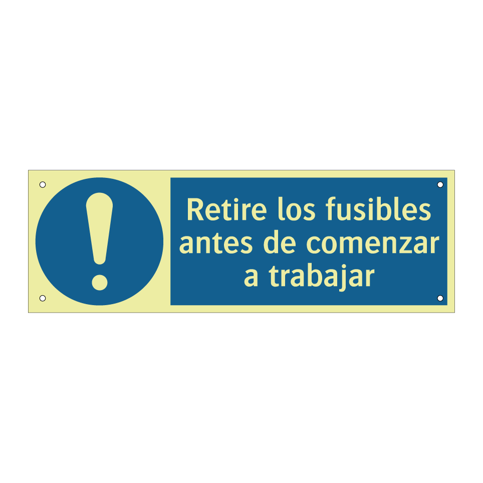 Retire los fusibles antes de comenzar a trabajar
