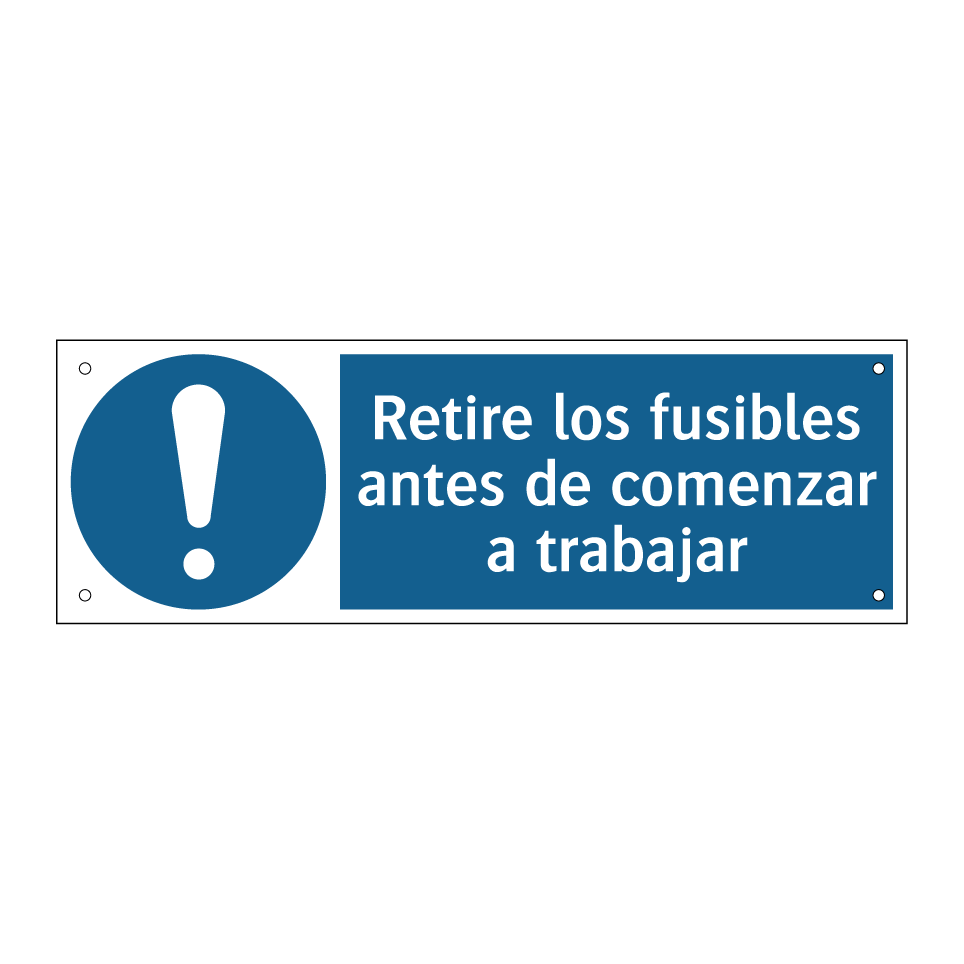 Retire los fusibles antes de comenzar a trabajar